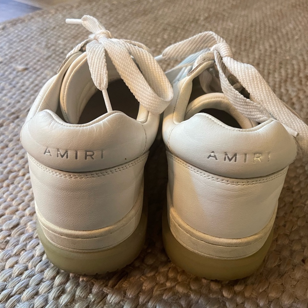 Amiri Stadium Perforated Leather Sneakers Size 40 View 3